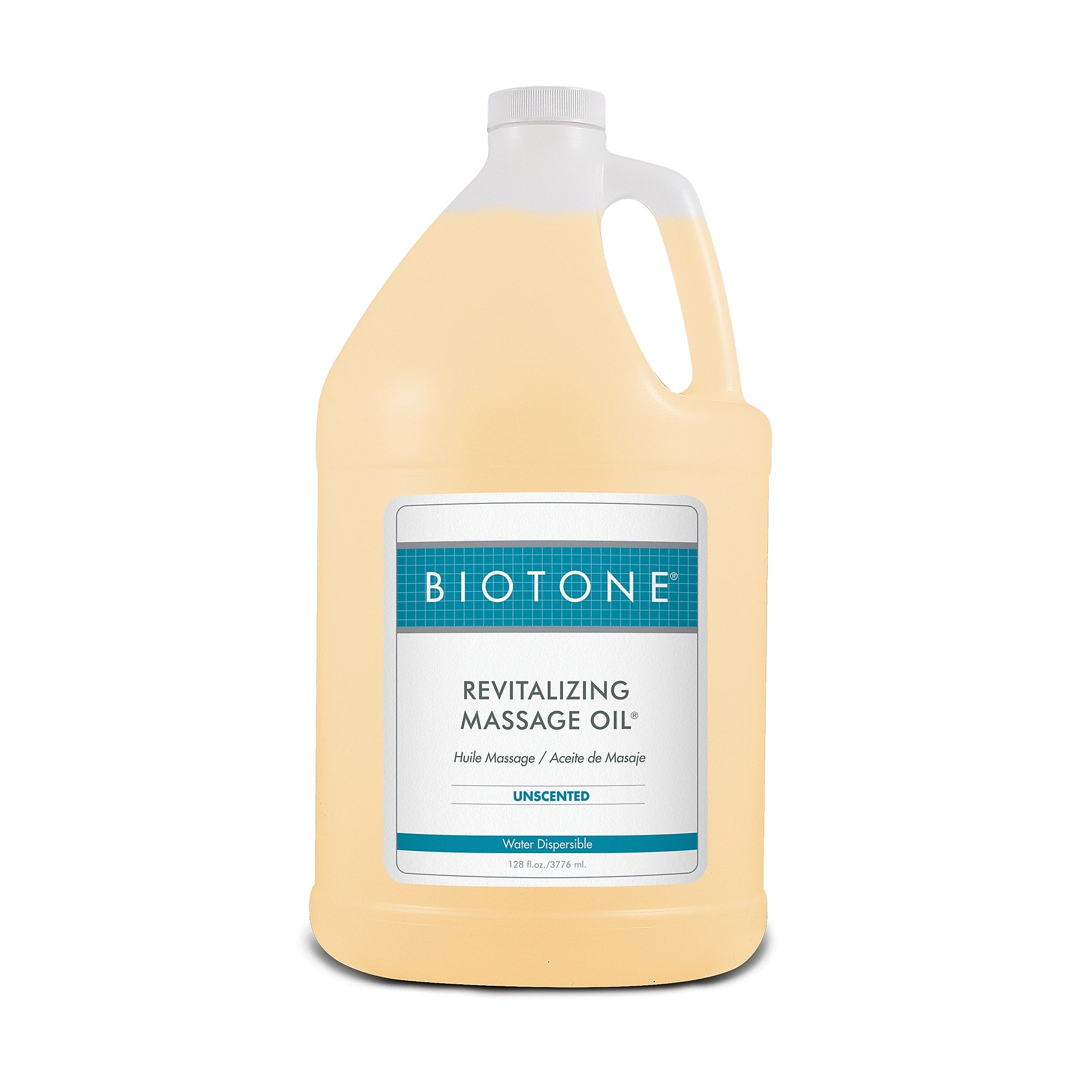 Biotone Revitalizing Massage Oil, Unscented, 1 Gallon Bottle,
