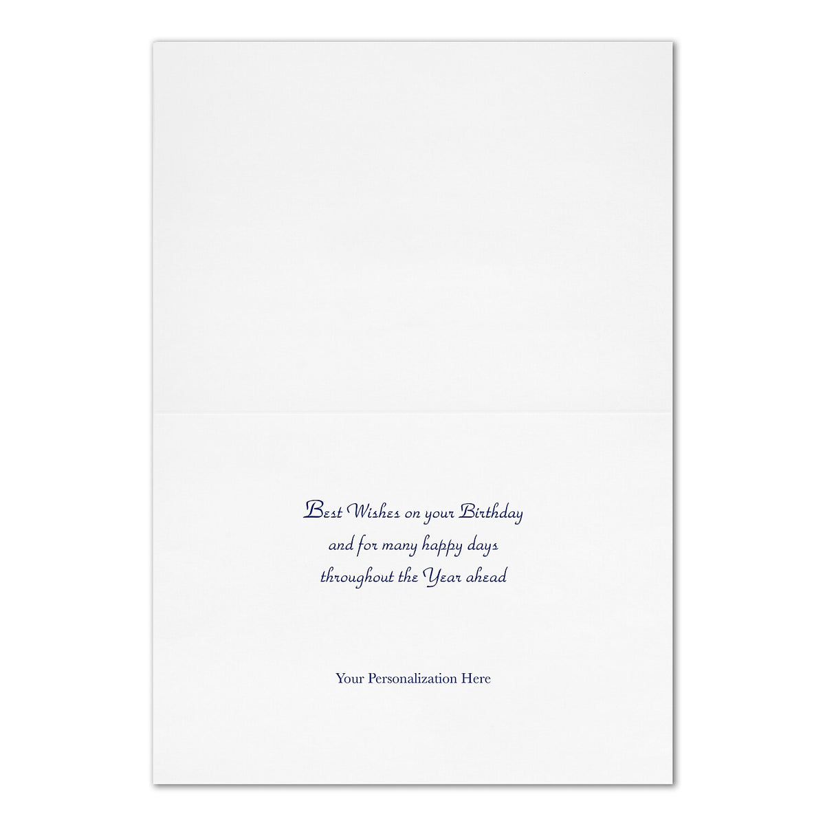 "Birthday in Blue" Birthday Card w/ Silver Lined White Envelope, 100/BX