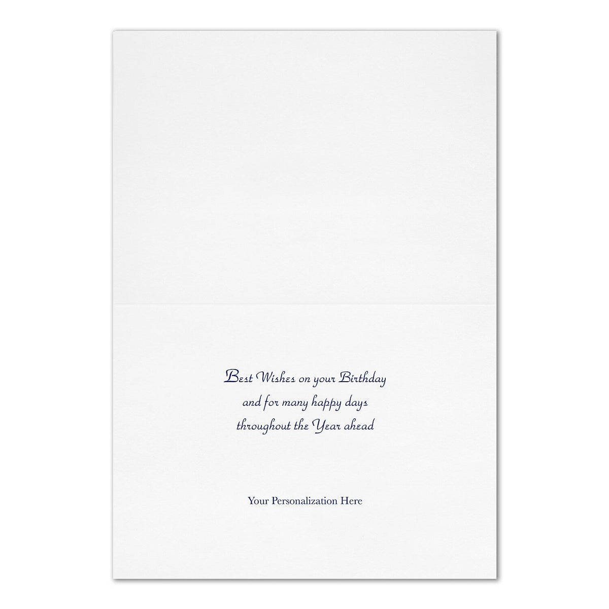 "Birthday in Blue" Birthday Card w/ Silver Lined White Envelope, 250/BX