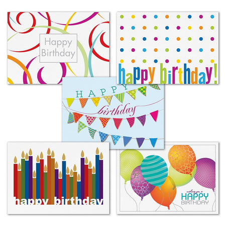 "Birthday Postcards" Pre-Versed Assorted Pack, 100/Pk