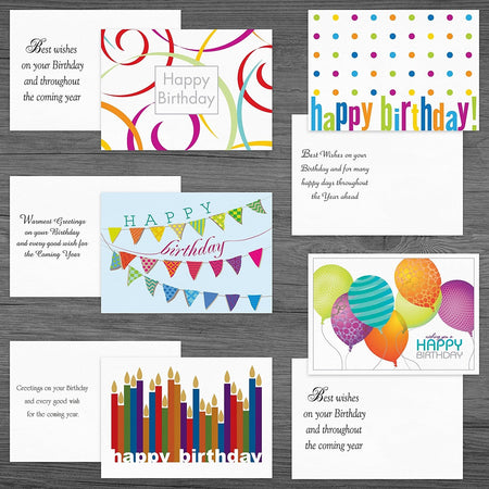 "Birthday Postcards" Pre-Versed Assorted Pack, 100/Pk