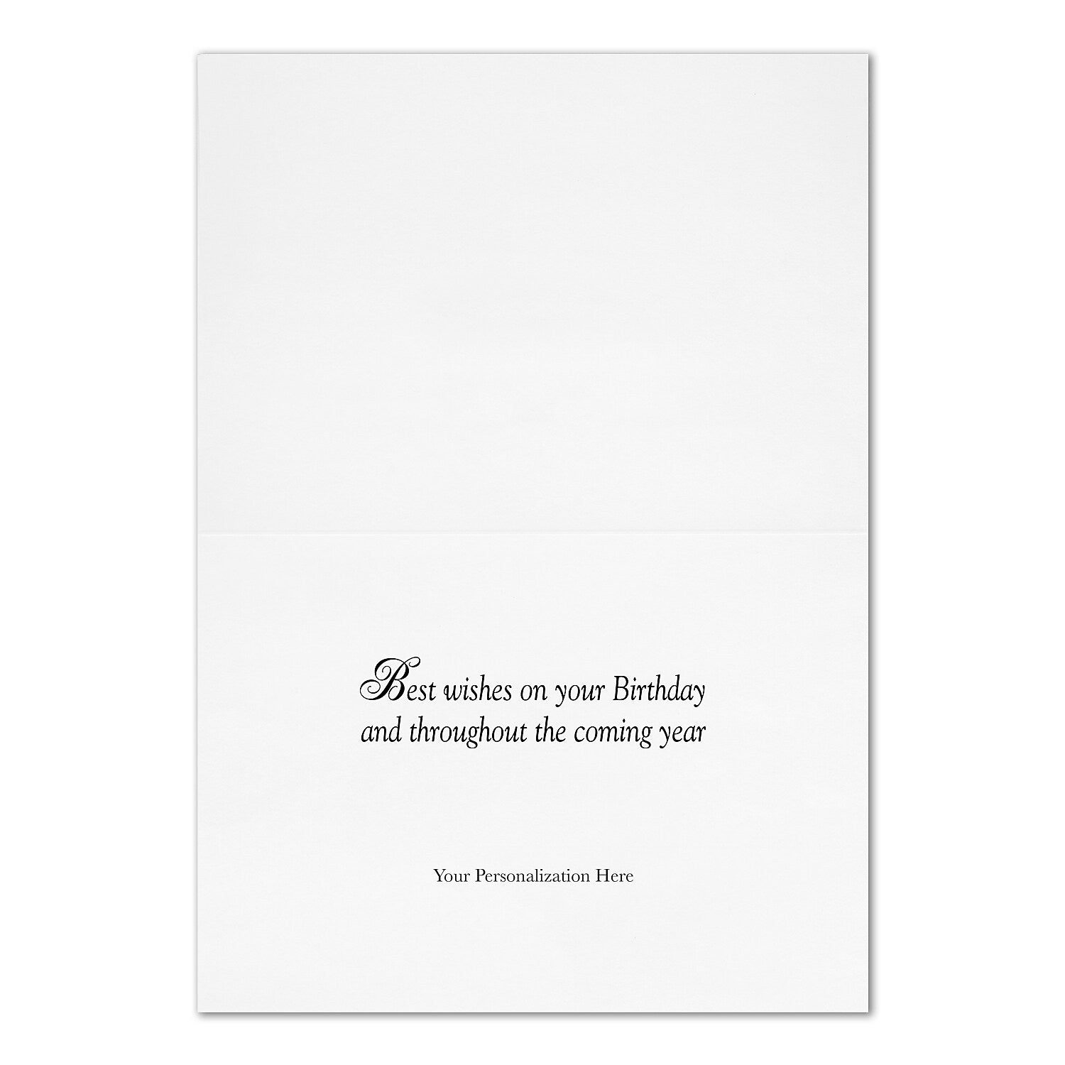 "Birthday Script" Card w/ Silver Lined White Envelope, 50/BX