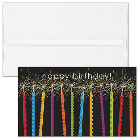 "Birthday Sparks" Card w/ Unlined White Envelope, 250/BX