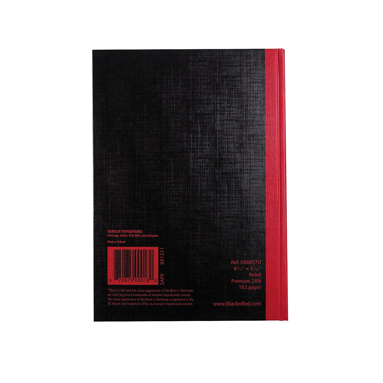 Black N' Red 1-Subject Professional Notebooks, 5.8