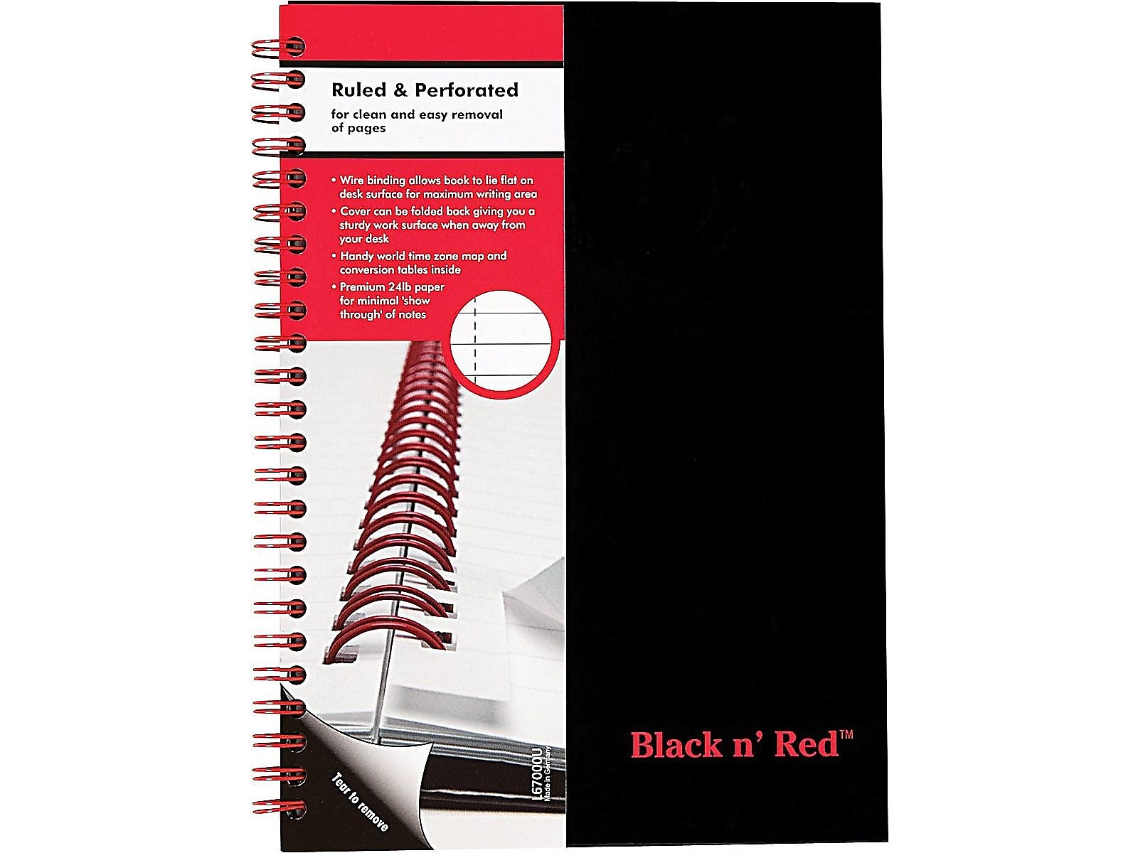 Black N' Red Black n' Red 1-Subject Professional Notebooks, 5.88