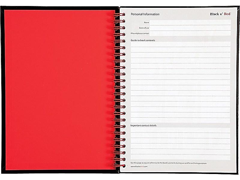 Black N' Red Black n' Red 1-Subject Professional Notebooks, 5.88