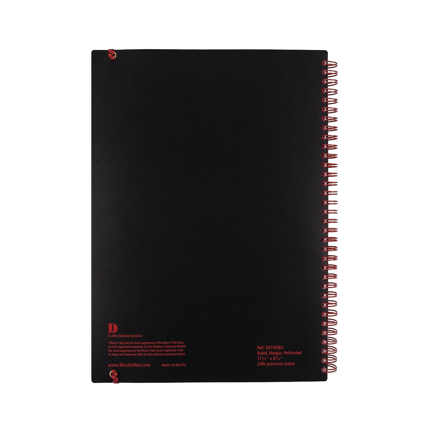 Black N' Red Professional 1-Subject Professional Notebook, 8.25