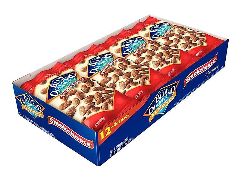 Blue Diamond Smokehouse Almonds, 4 oz., 12 Bags/Pack