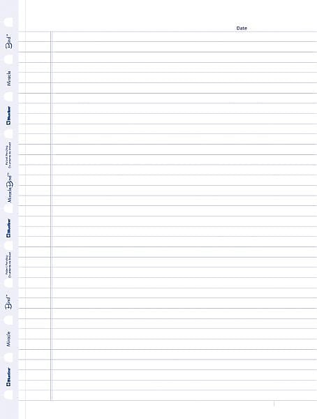 Blueline MiracleBind College Ruled Filler Paper, 9.07