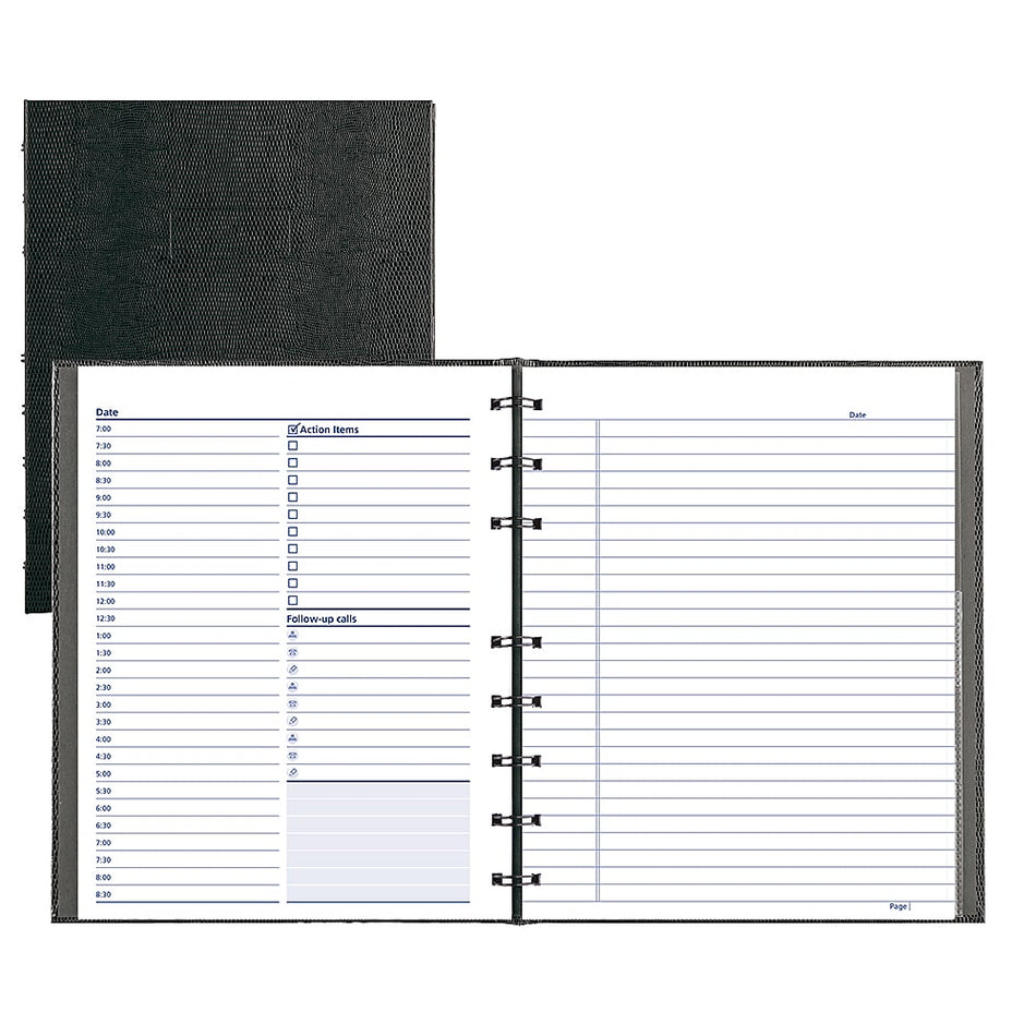 Blueline NotePro 9.25"H x 7.25"W Daily Planner, Black