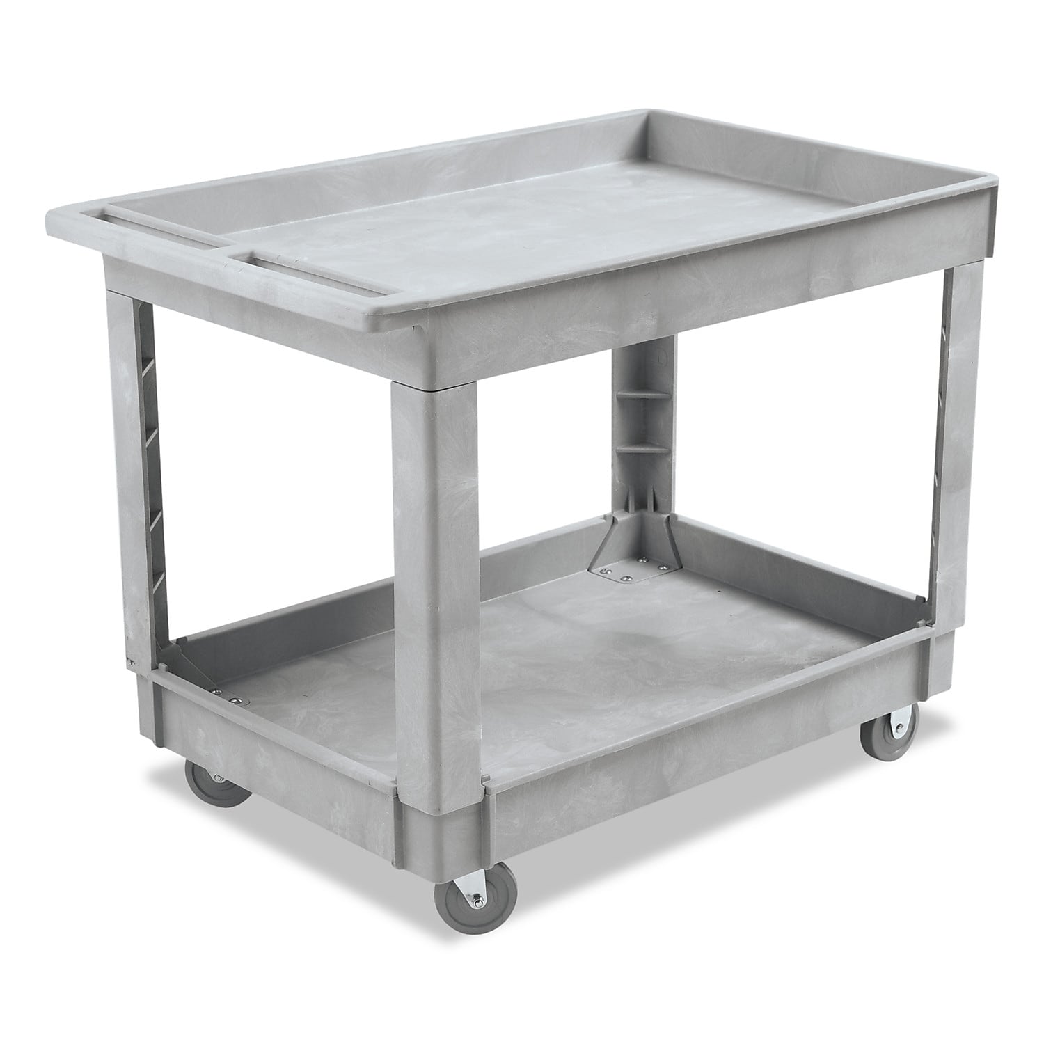 Boardwalk Utility Cart, Two-Shelf, Plastic Resin, 24w x 40d, Gray