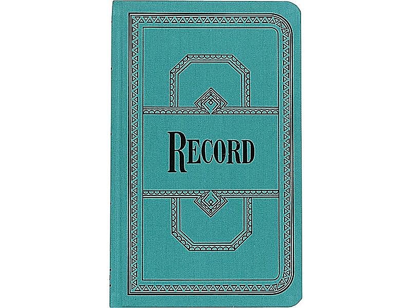 Boorum & Pease 66 Series Record Book, 7.63" x 12.13", Blue, 250 Sheets/Book