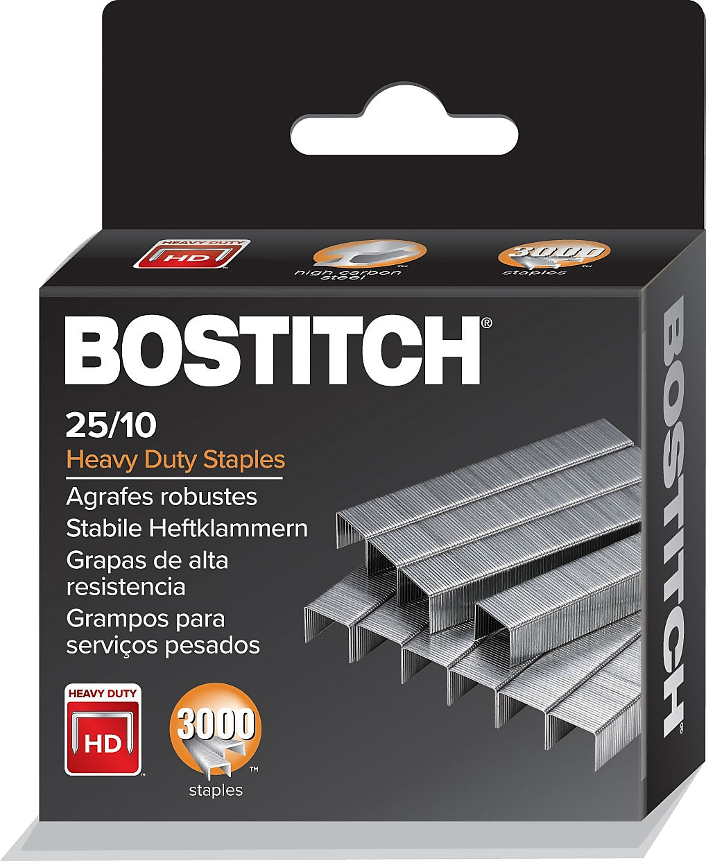 Bostitch 3/8" Length High Capacity Staples, Full Strip, 3000/Box