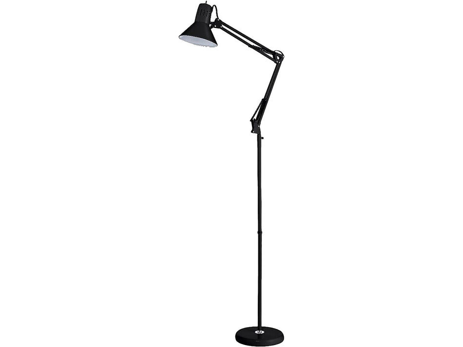 Bostitch 72" Black Metal Floor Lamp with Cone Shade