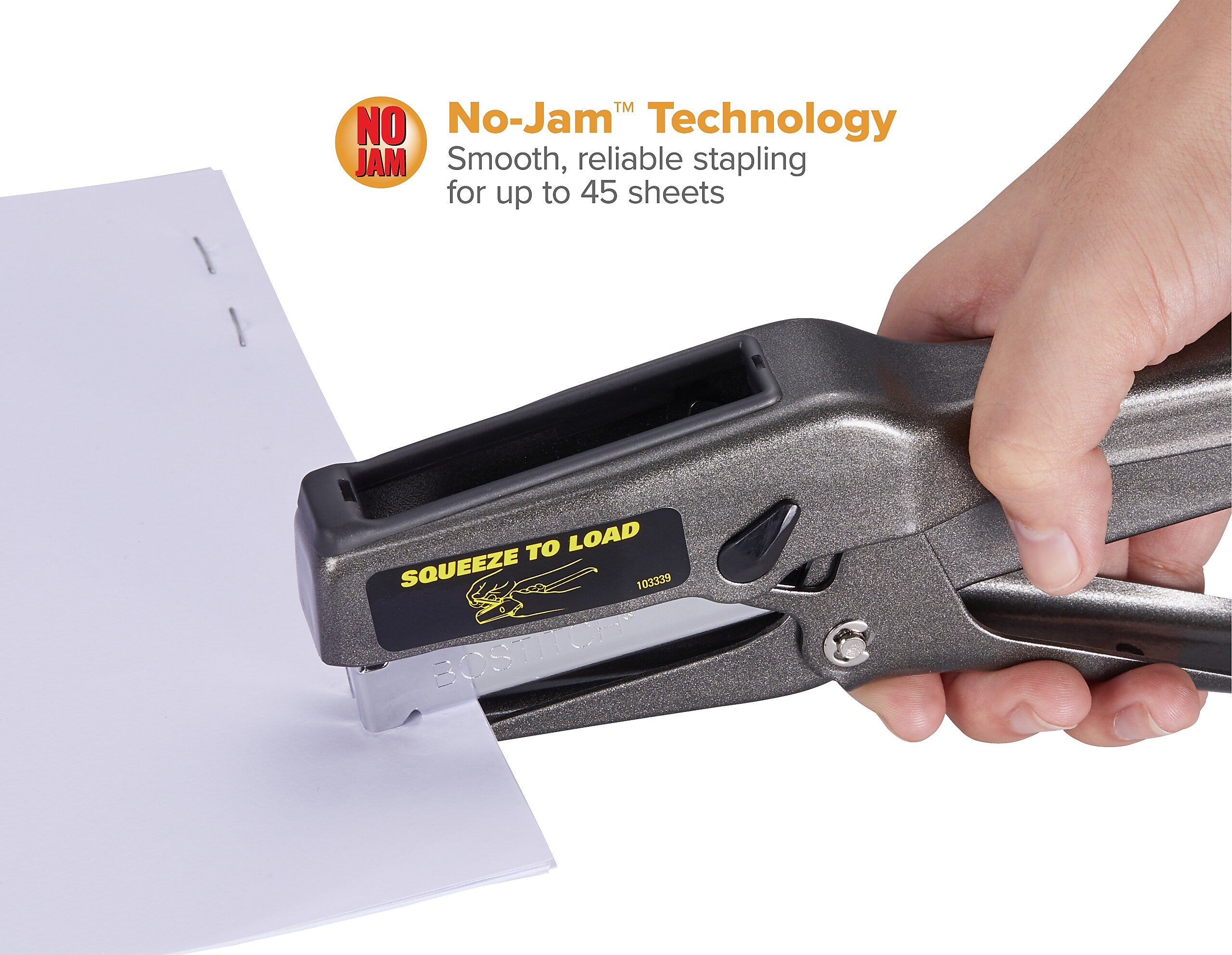 Bostitch B8 Heavy Duty Stapling Plier, 45 Sheet Capacity, Black
