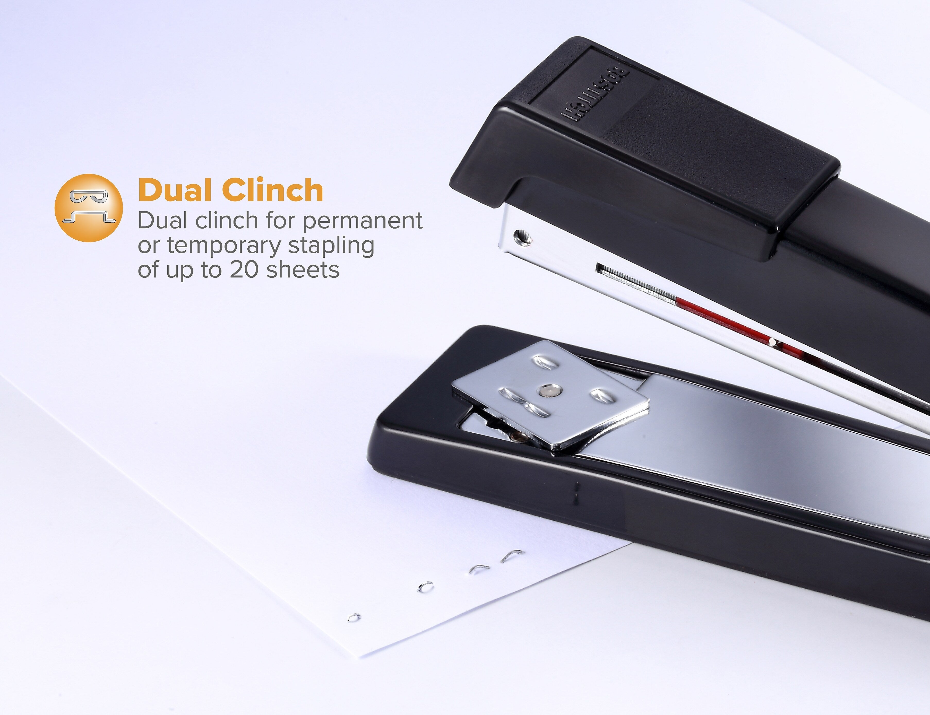 Bostitch Desktop Stapler, 20 Sheet Capacity, Black