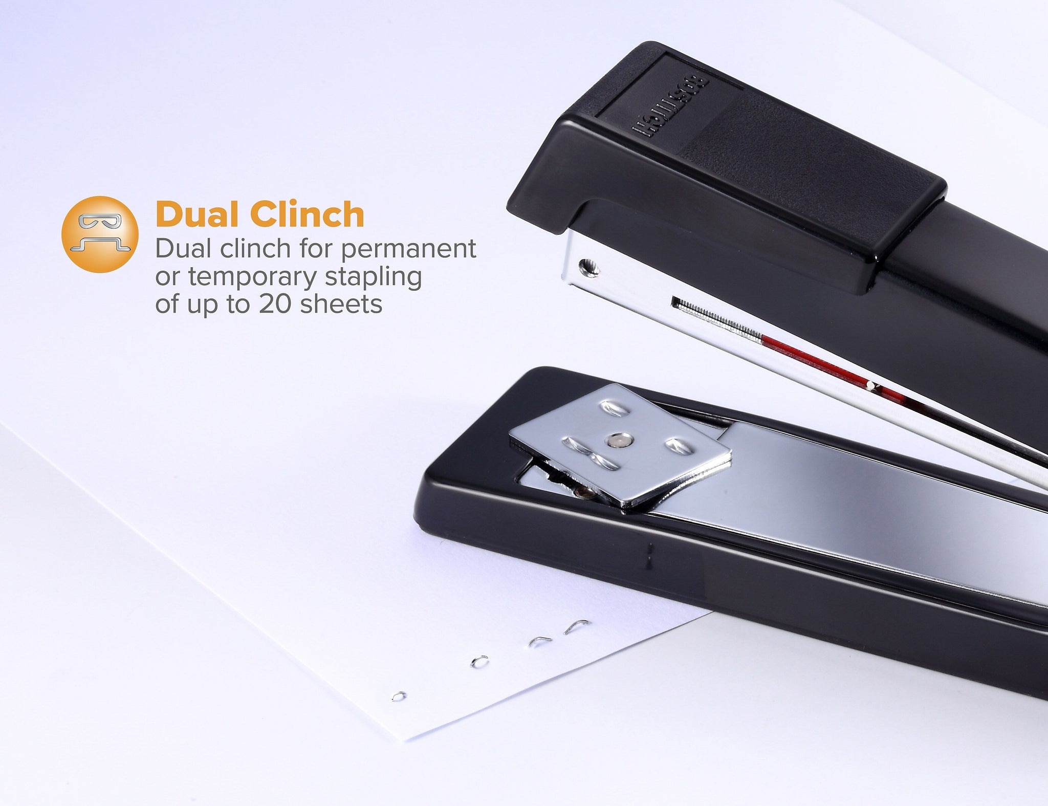Bostitch Desktop Stapler, 20 Sheet Capacity, Black