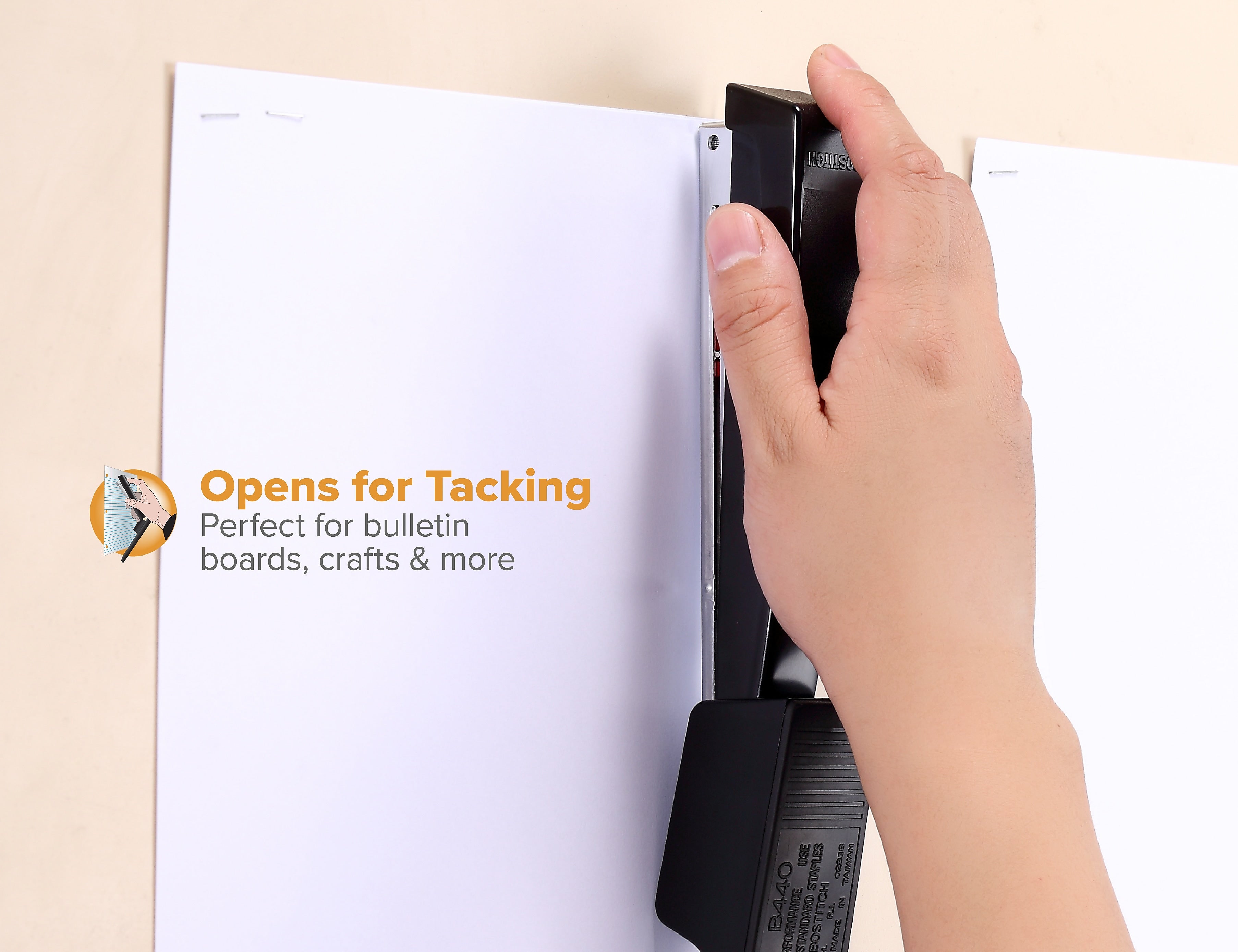 Bostitch Desktop Stapler, 20 Sheet Capacity, Black