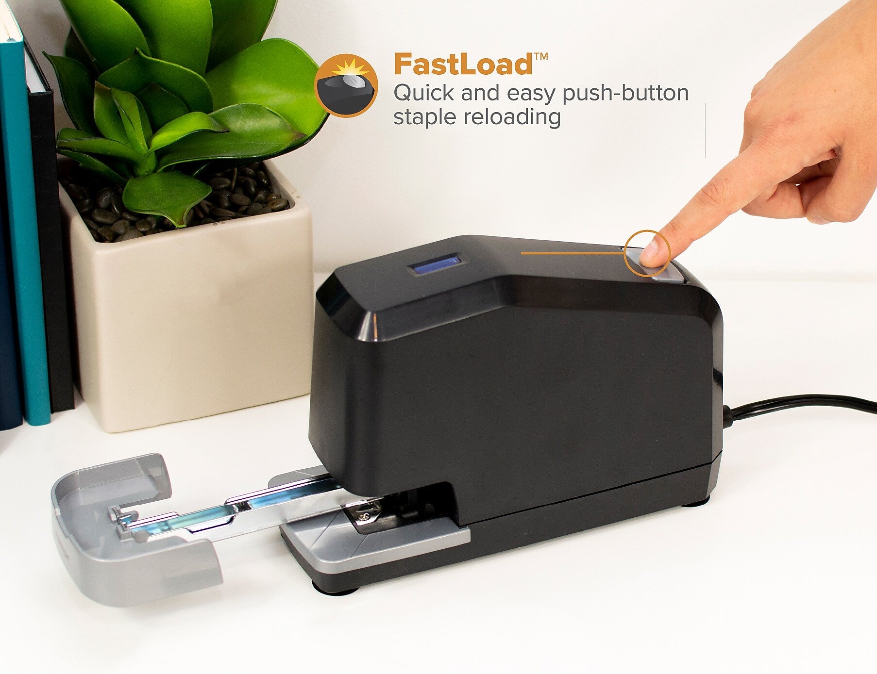Bostitch Impulse Electric Stapler, 45-Sheet Capacity, Black