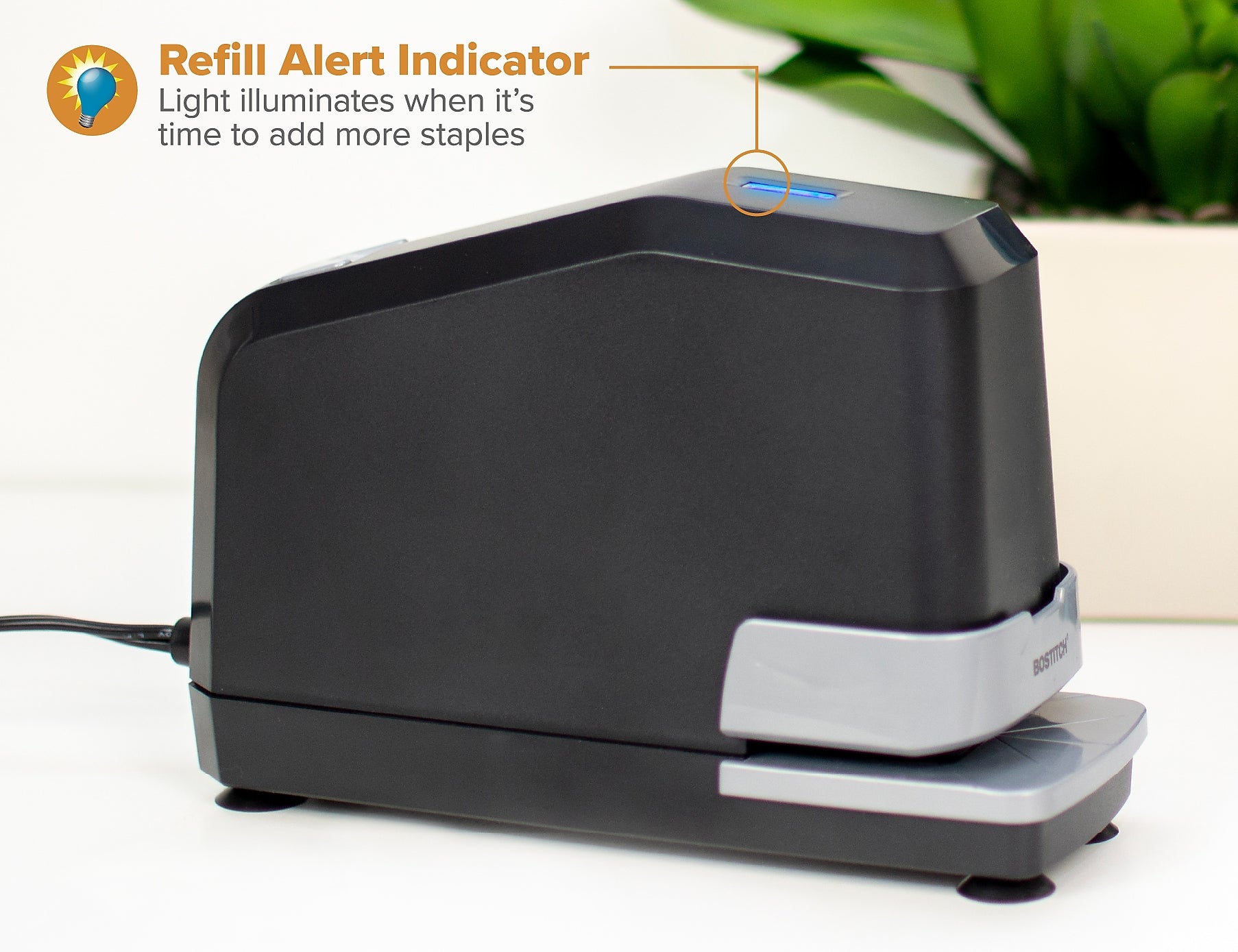 Bostitch Impulse Electric Stapler, 45-Sheet Capacity, Black