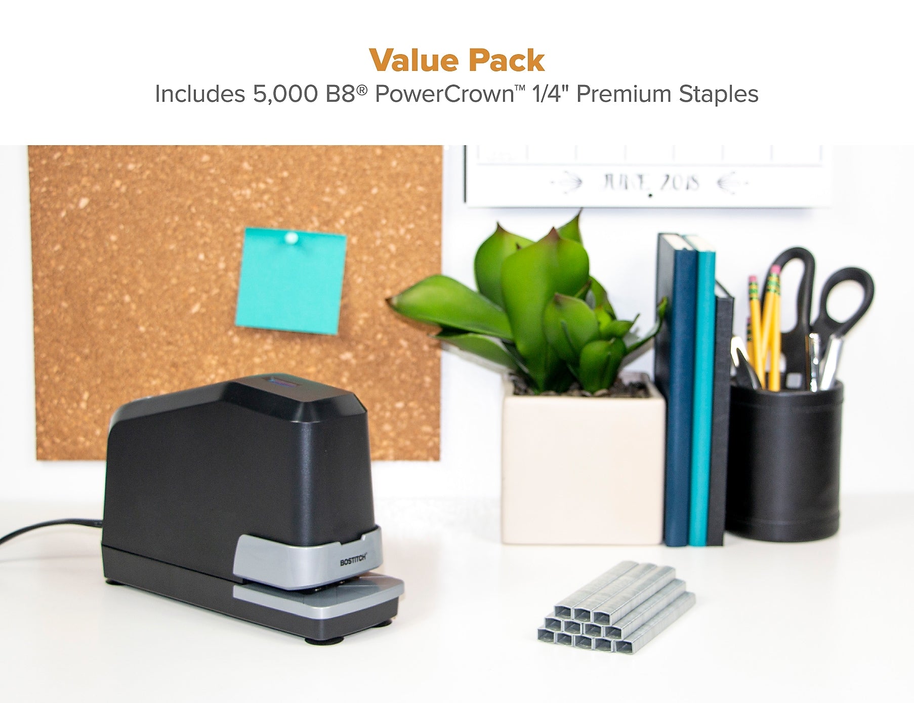 Bostitch Impulse Electric Stapler, 45-Sheet Capacity, Black