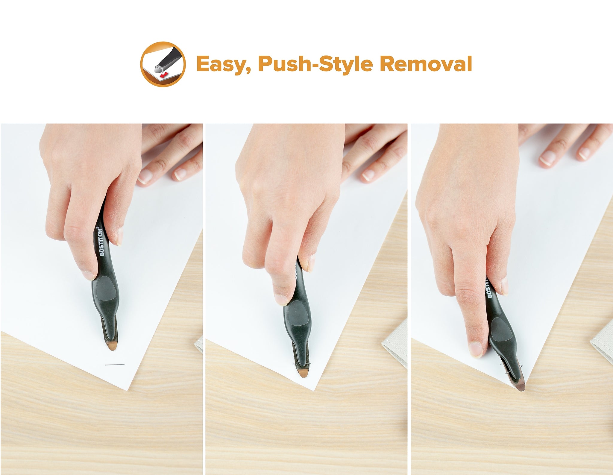 Bostitch Professional Magnetic Push Staple Remover, Black