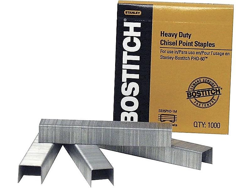 Bostitch Staples, 13/32" Leg Length, 1000/Box