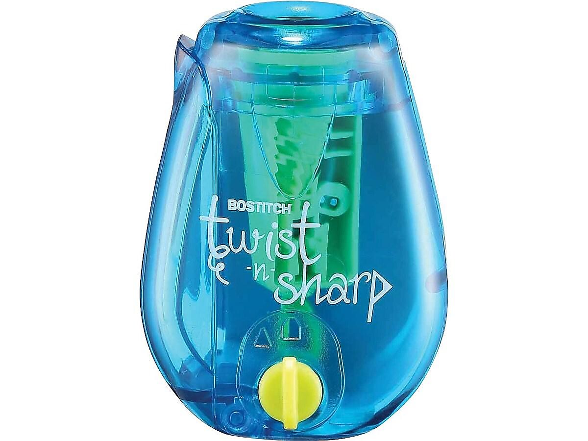 Bostitch Twist-n-Sharp Manual Pencil Sharpener, Assorted Colors