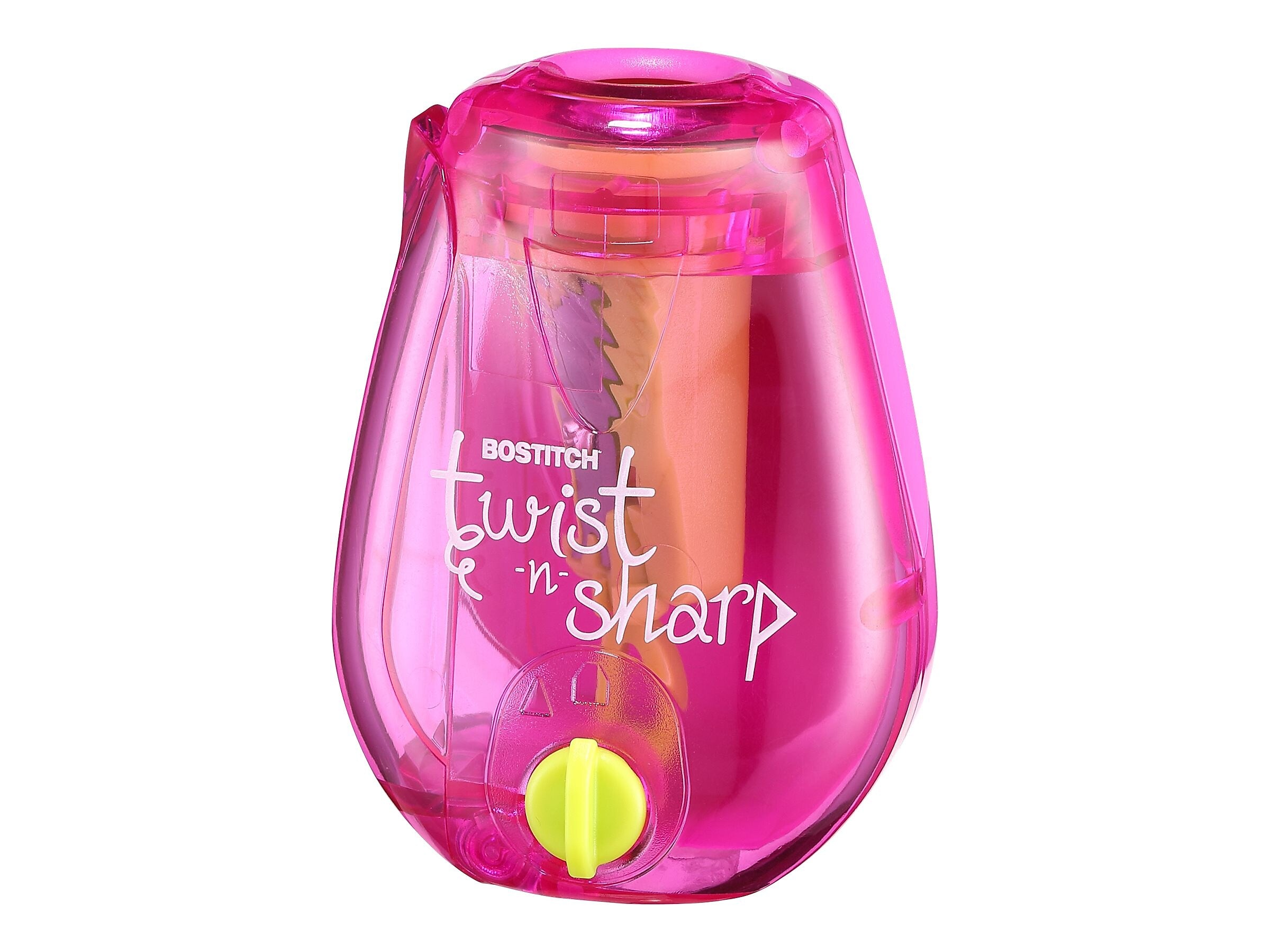 Bostitch Twist-n-Sharp Manual Pencil Sharpener, Assorted Colors