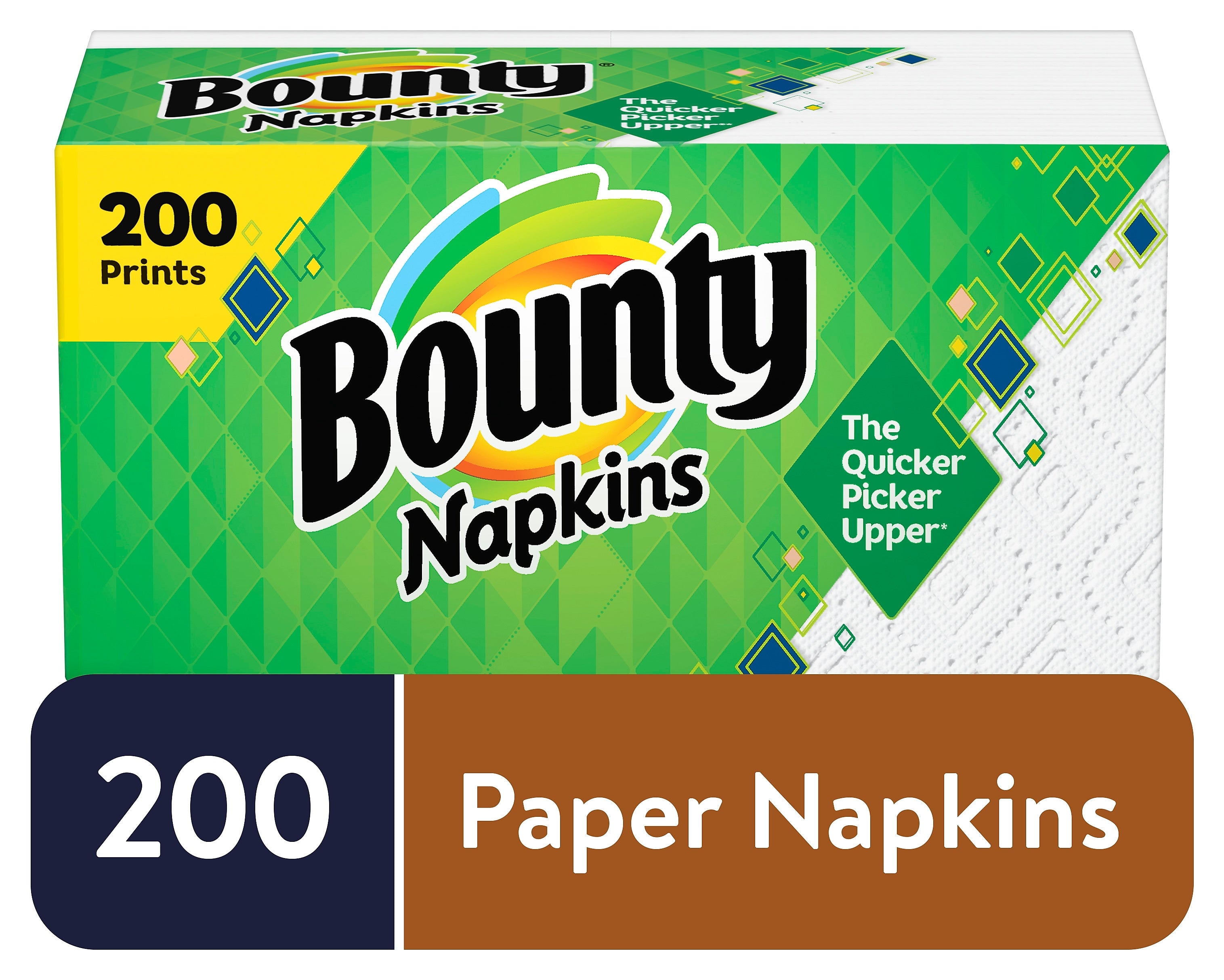 Bounty Quilted Napkin, 1-ply, White, 200 Napkins/Pack