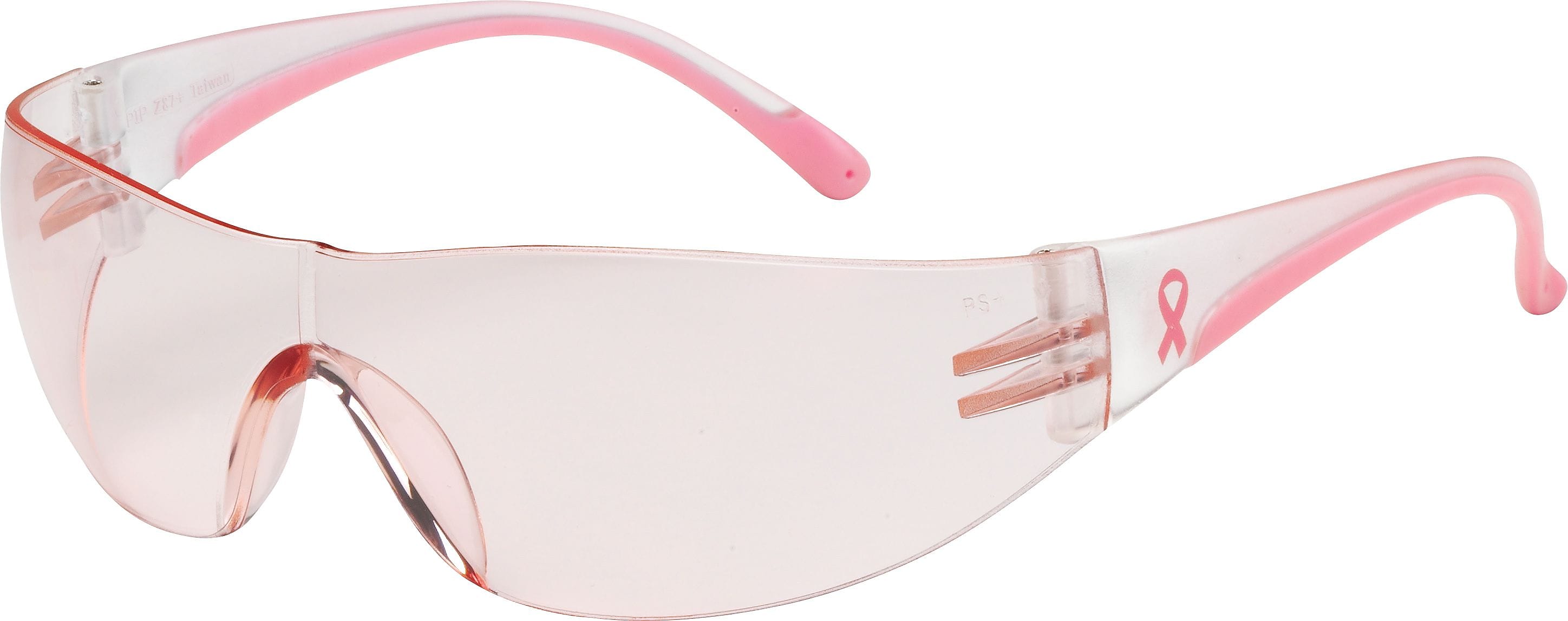 Bouton Optical Safety Glasses, Eva™, Pink/Clear Frame, Light Pink Lens, Anti-scratch Coating