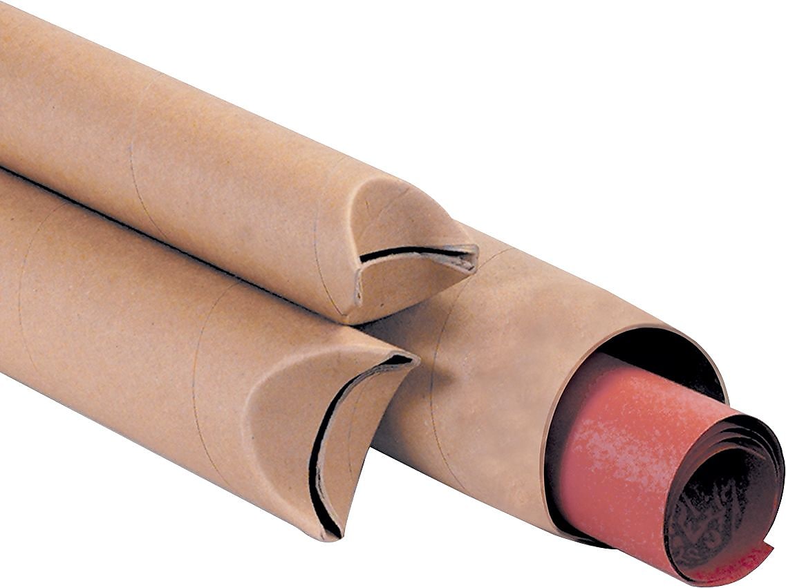 Box Partners Kraft Crimped End Mailing Tubes, 2