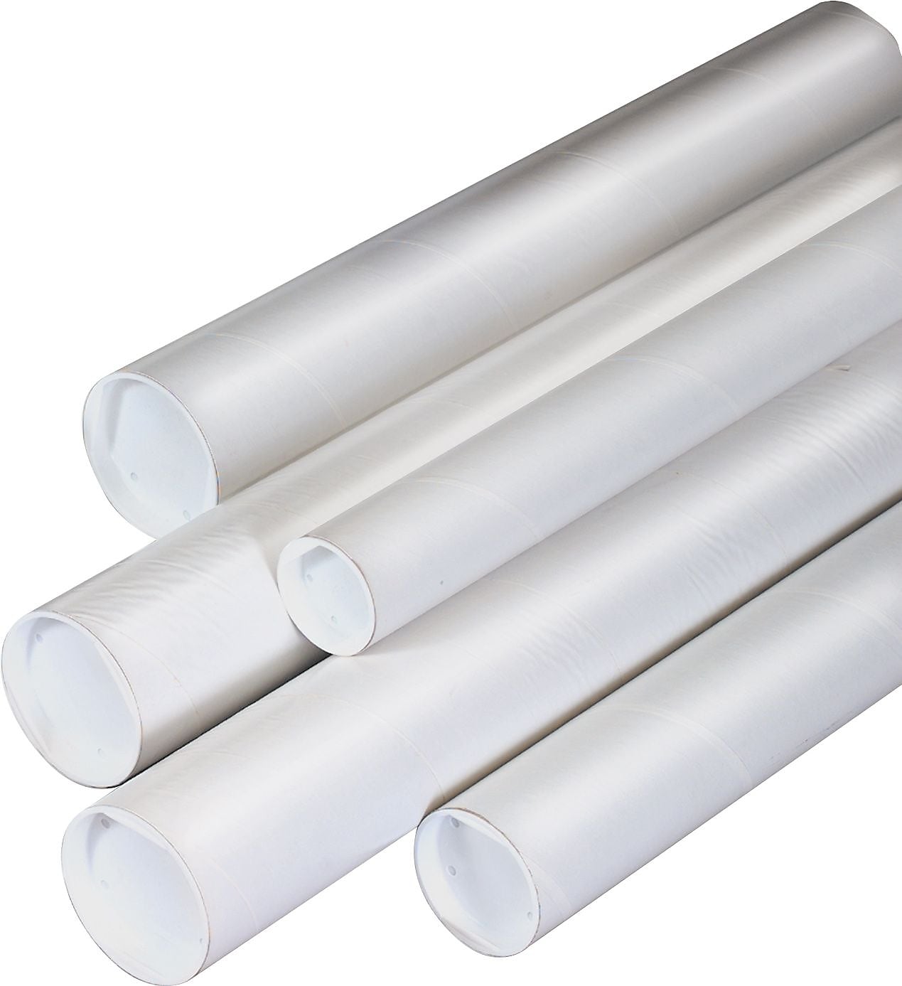 Box Partners White Mailing Tubes, 3