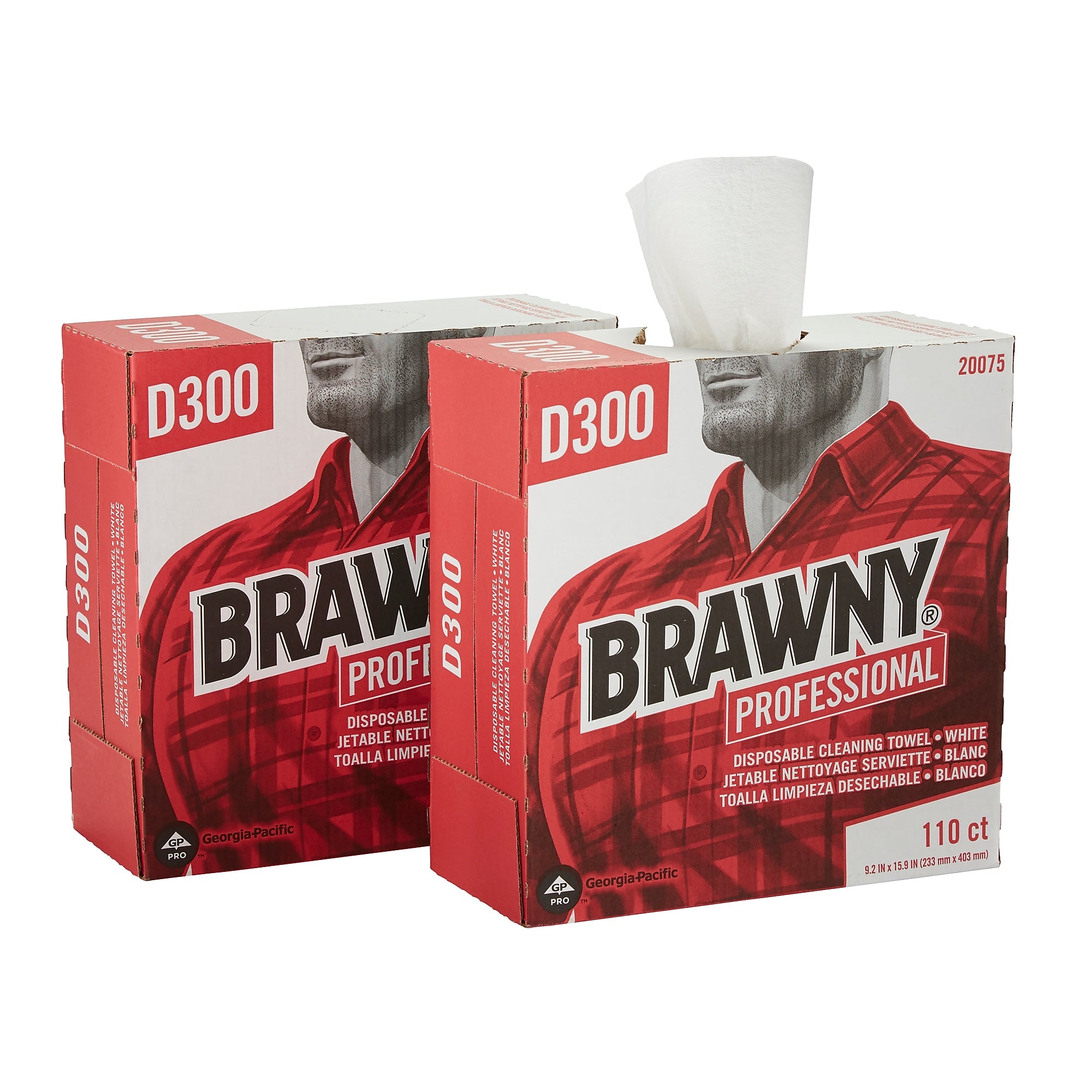 Brawny Professional D300 Cellulose Cleaning Wipers, 16