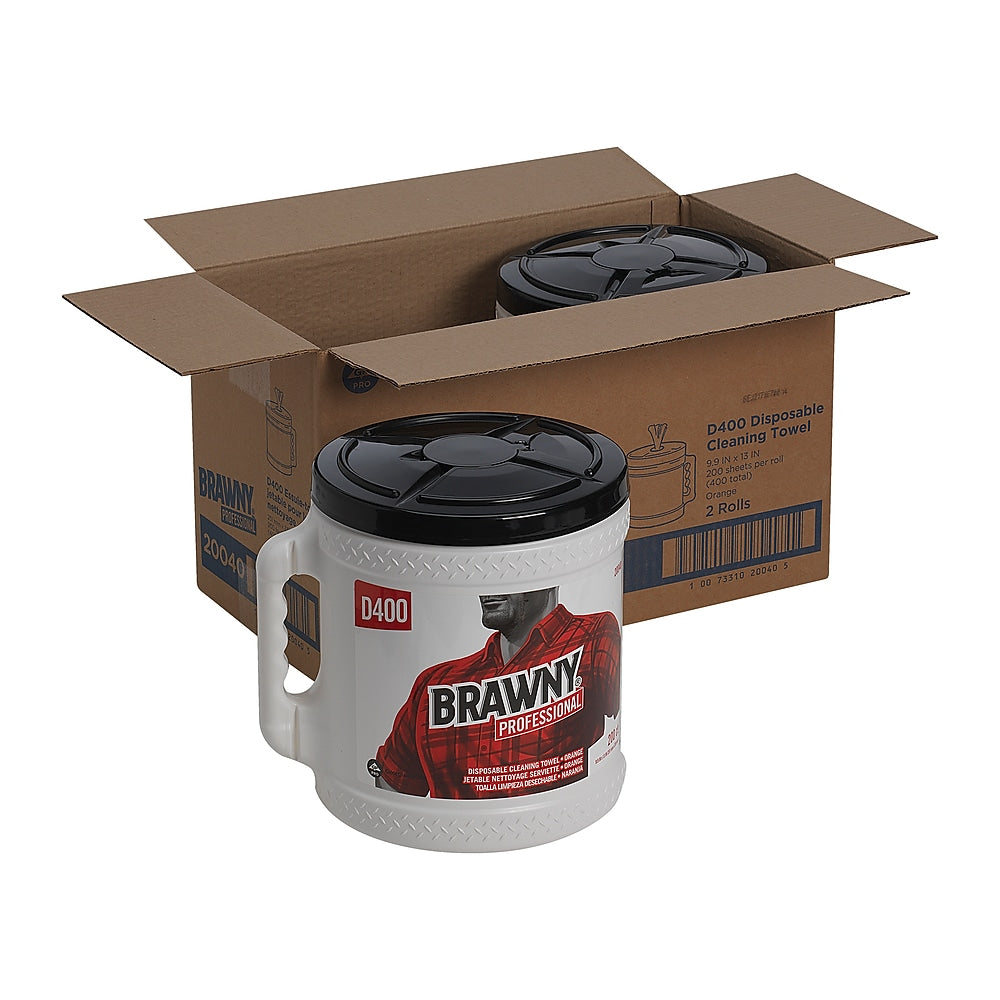 Brawny Professional D400 Durable Fibers Cleaning Wipers, 13