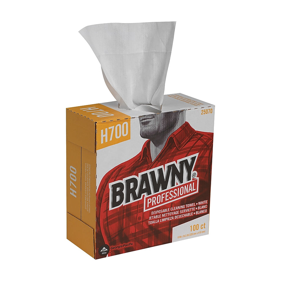 Brawny Professional H700 Heavy Duty Multifold Paper Towels, 1-Ply, 100 Sheets/Pack