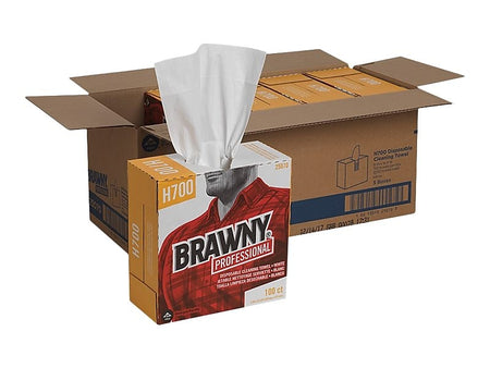 Brawny Professional H700 Heavy Duty Multifold Paper Towels, 1-Ply, 100 Sheets/Pack, 5 Packs/Carton