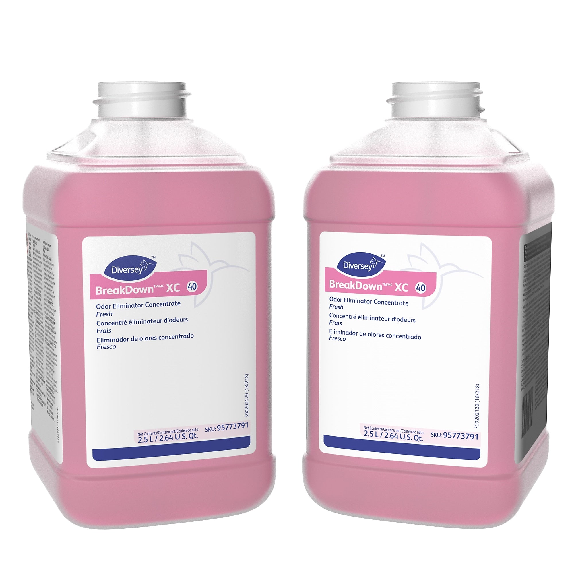 BreakDown XC 40 Odor Control for Diversey J-Fill, Fresh, 2.5 L / 2.64 U.S. Qt., 2/Carton