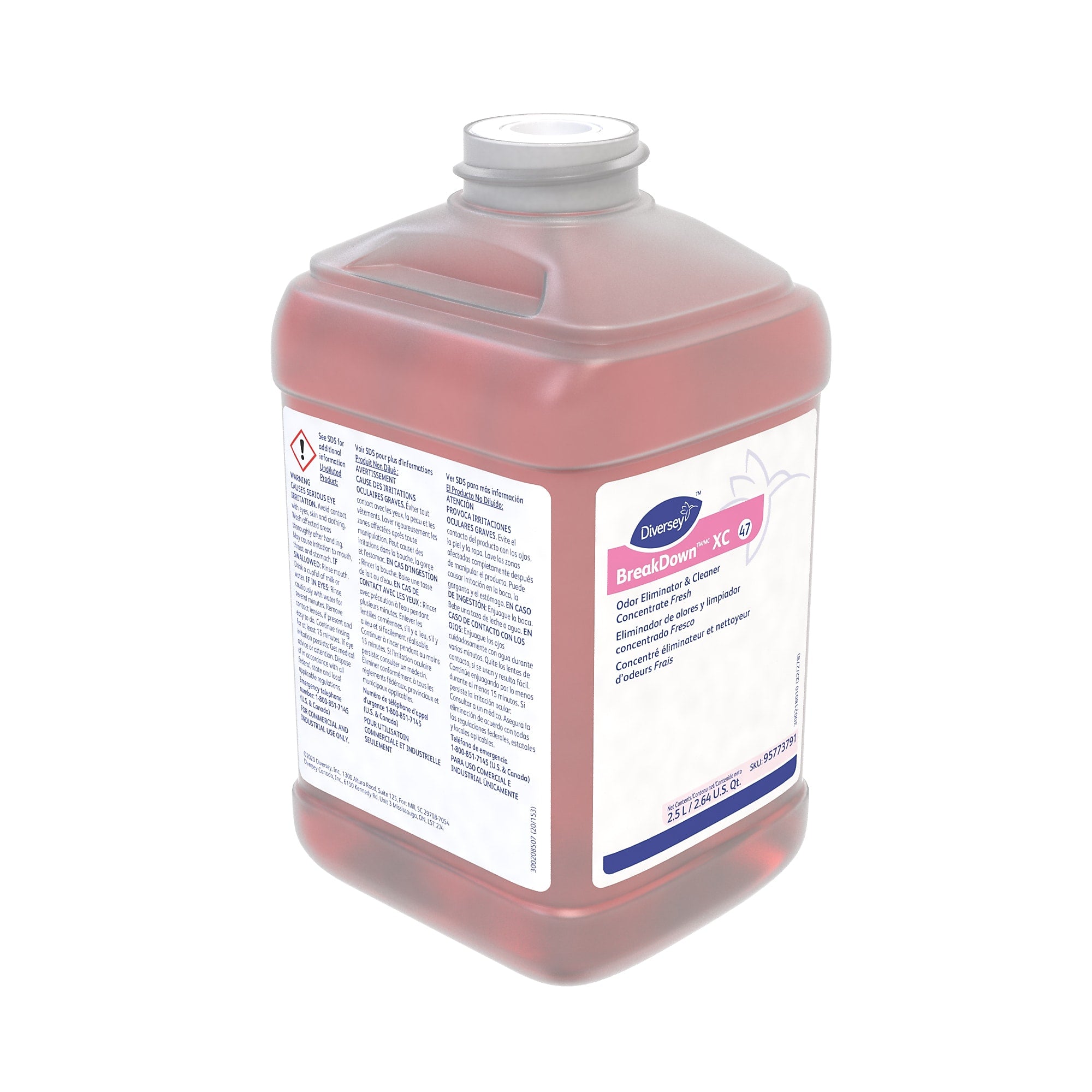 BreakDown XC 40 Odor Control for Diversey J-Fill, Fresh, 2.5 L / 2.64 U.S. Qt., 2/Carton
