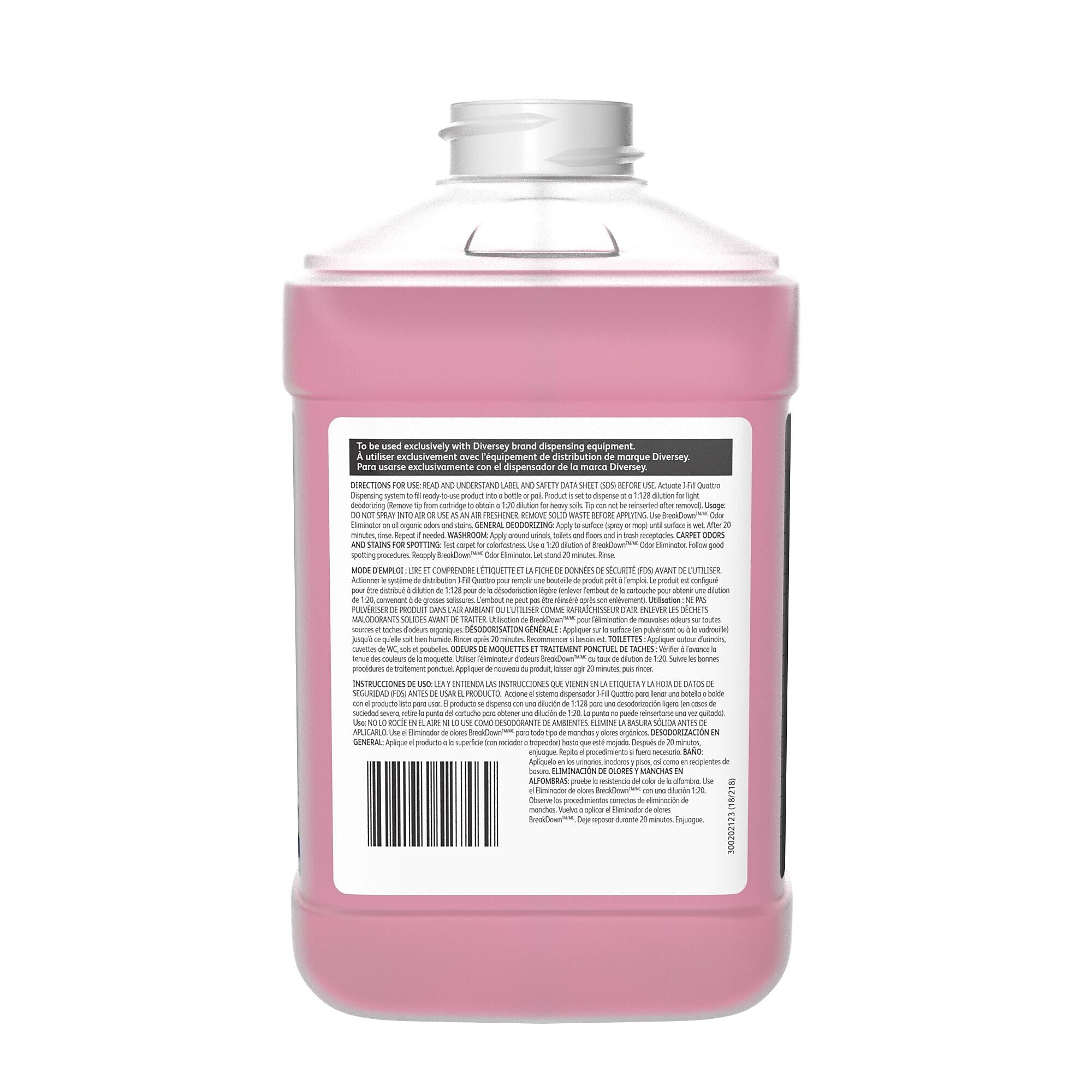 BreakDown XC 40 Odor Control for Diversey J-Fill, Fresh, 2.5 L / 2.64 U.S. Qt., 2/Carton