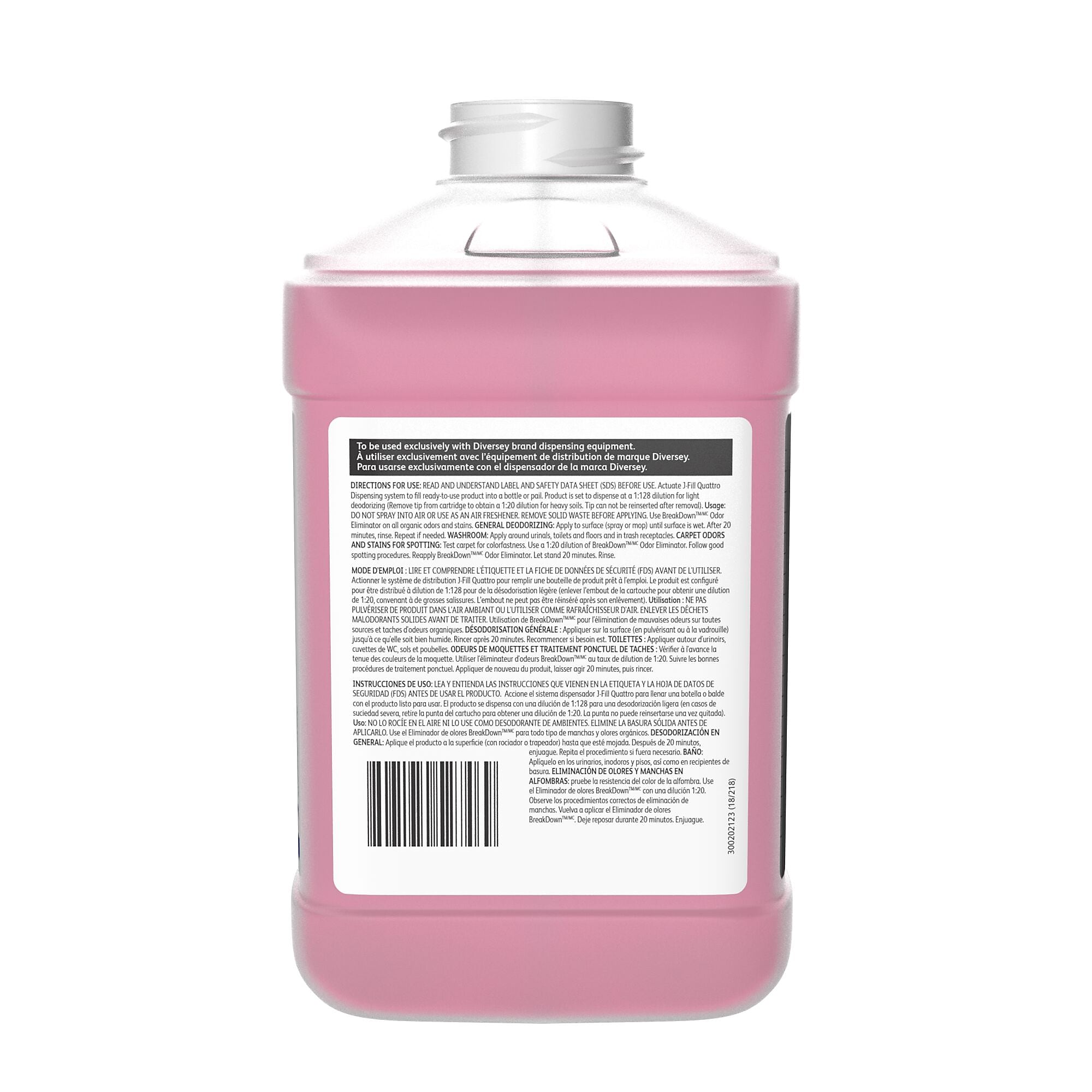 BreakDown XC 40 Odor Control for Diversey J-Fill, Fresh, 2.5 L / 2.64 U.S. Qt., 2/Carton