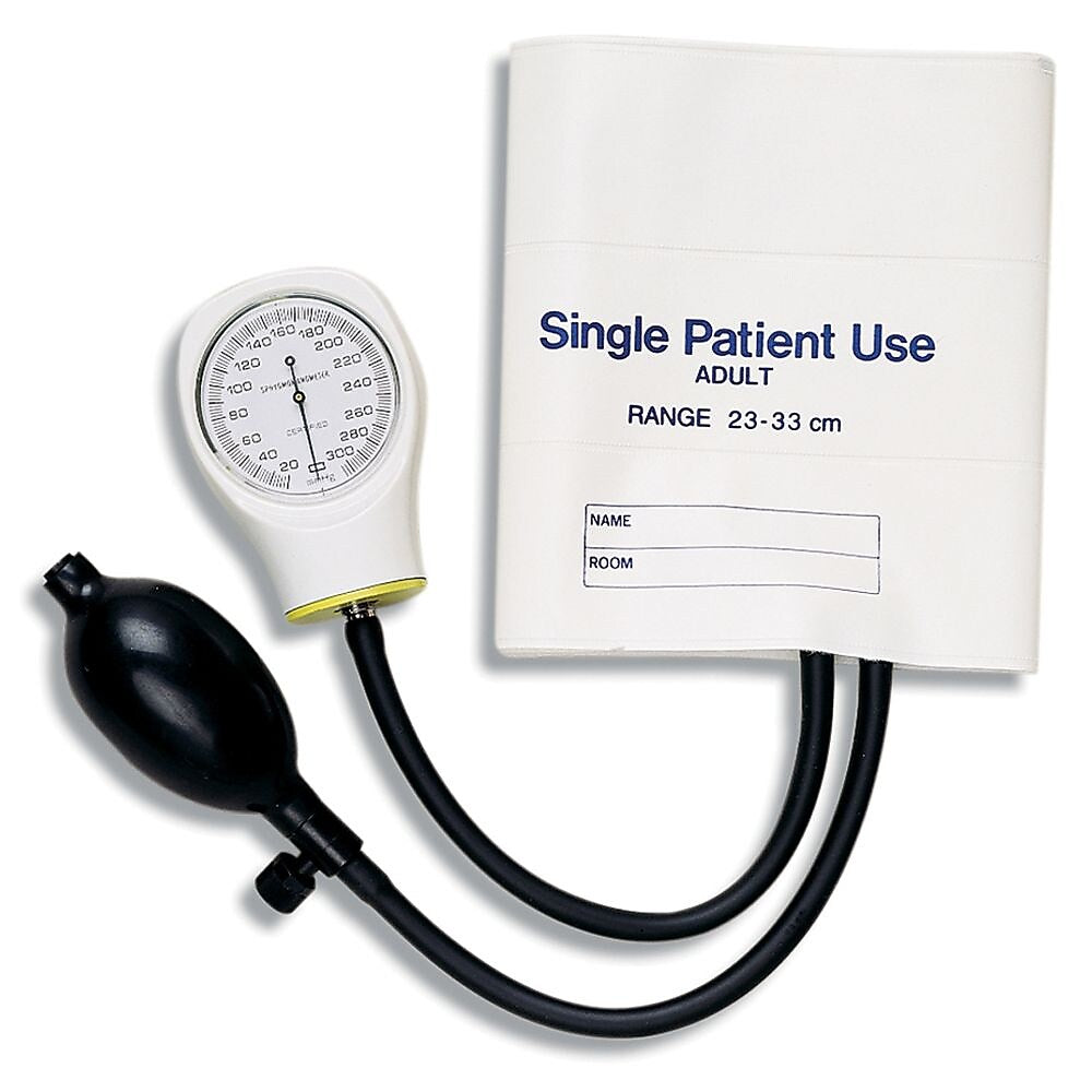 Briggs Healthcare Single-Patient Use Sphygmomanometer, Adult, White