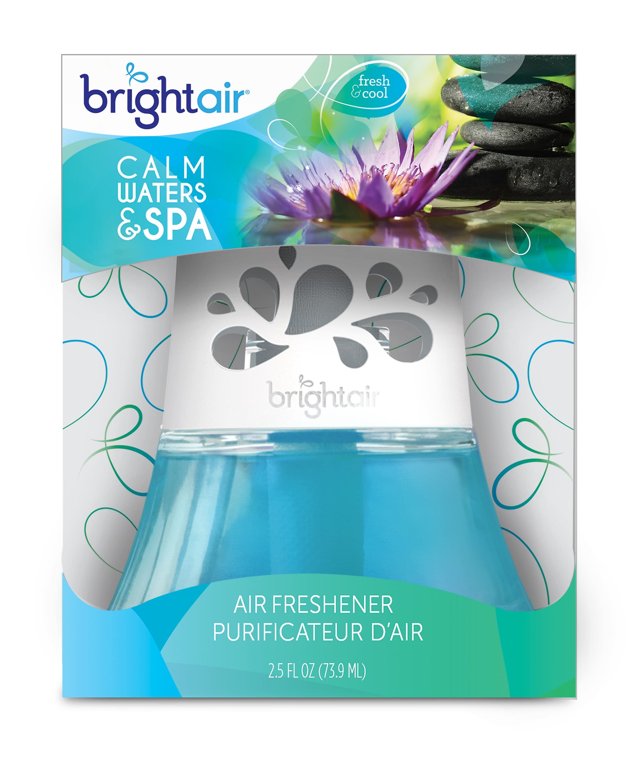 Bright Air Scented Oil & Holder, Calm Waters & Spa