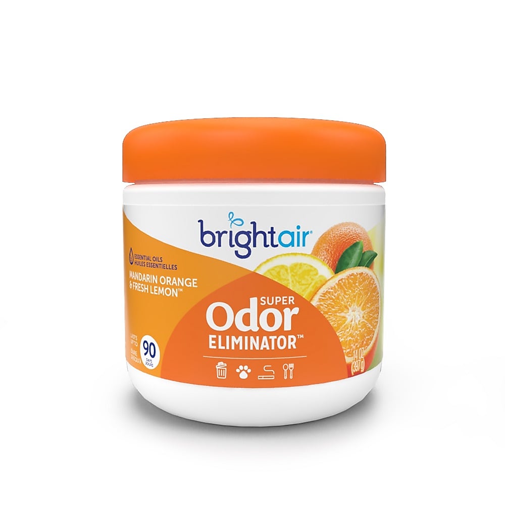 Bright Air Super Odor Eliminator Solid Air Freshener, Mandarin Orange ...