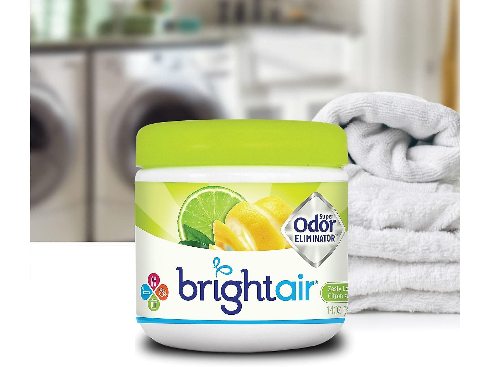 Bright Air Super Odor Eliminator Solid Air Freshener, Zesty Lemon & Lime