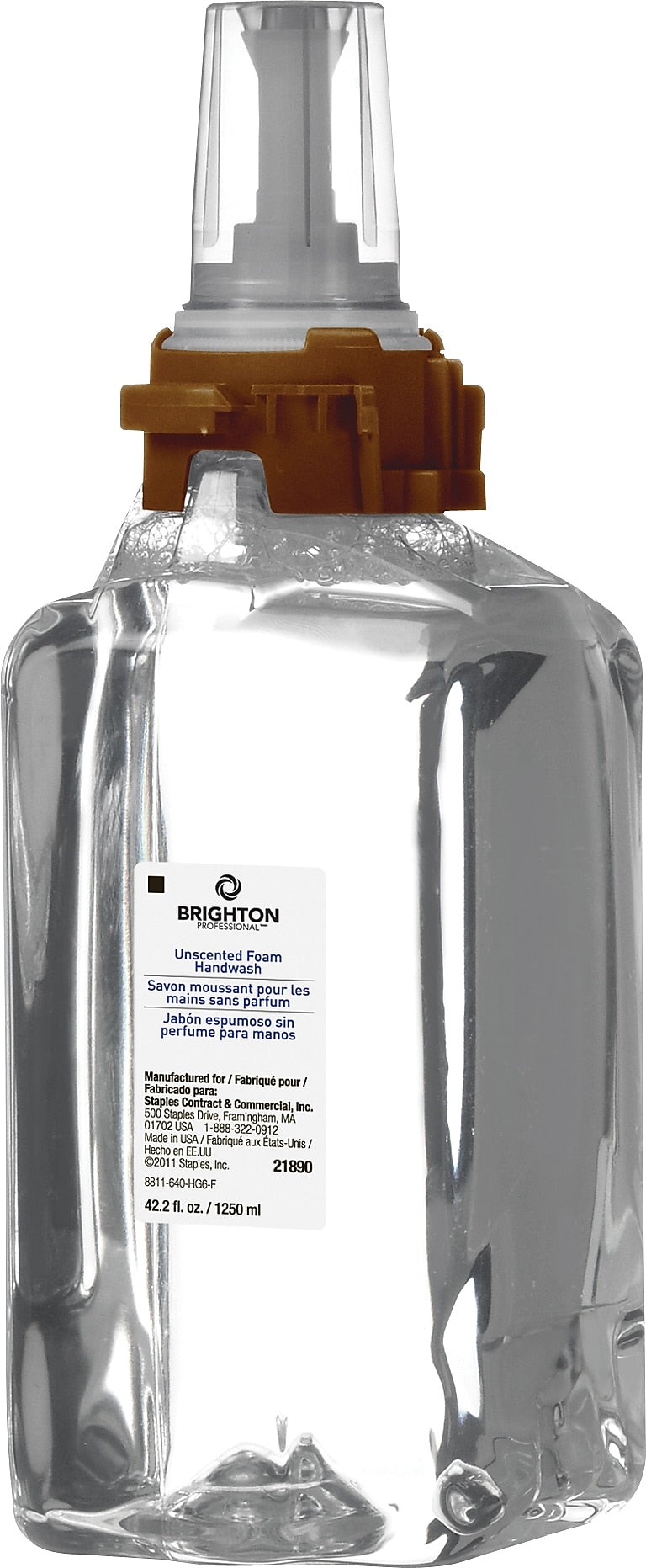 Brighton Professional ADX 12 Foaming Hand Soap Refill for ADX 7 Dispenser, 1250 mL., 3/Carton