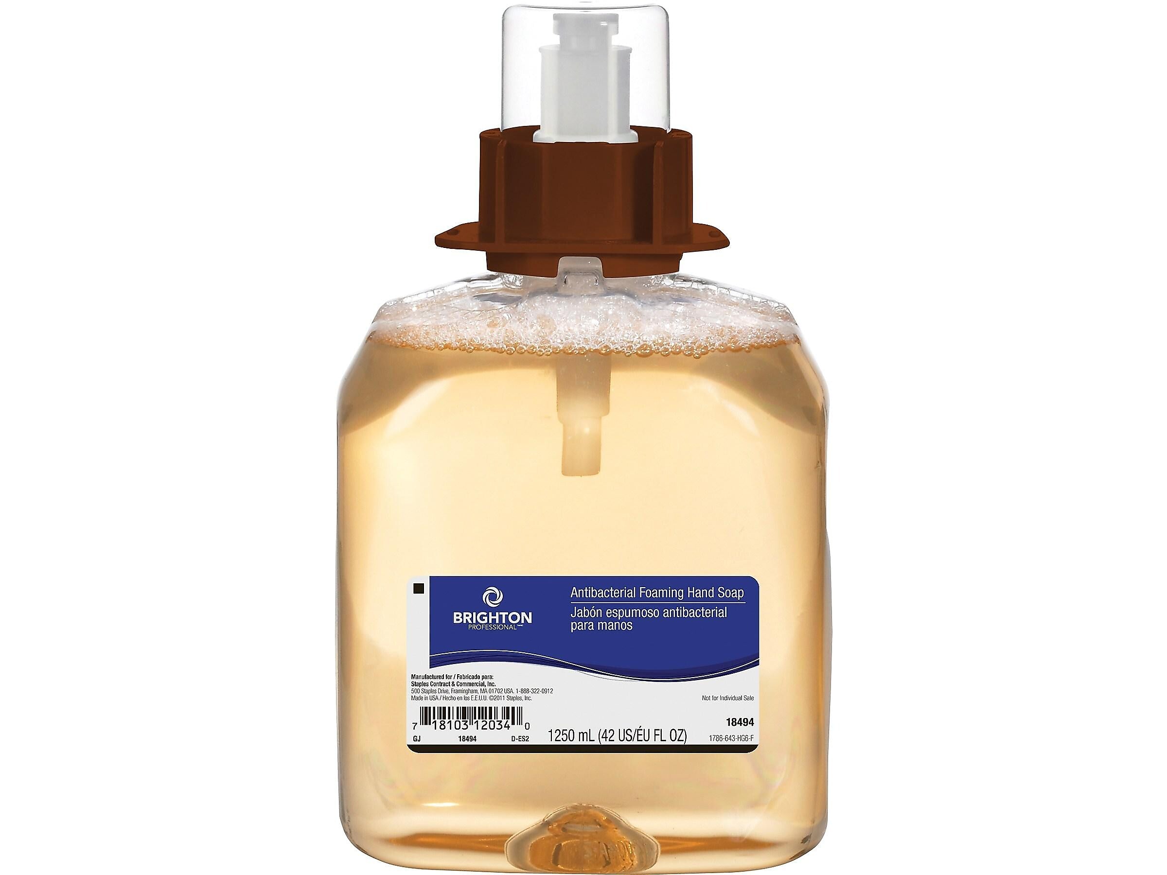 Brighton Professional Antibacterial Foaming Hand Soap Refill for BP Dispenser, Orange Scent, 1250 ml., 4/Carton