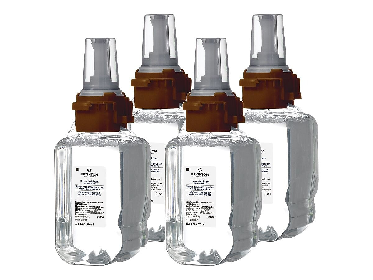 Brighton Professional Foaming Hand Soap Refill for ADX 7 Dispenser, 4/Carton