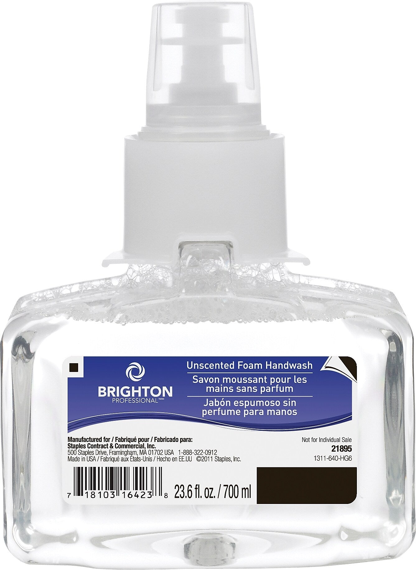 Brighton Professional Foaming Hand Soap Refill for LTX 7 Dispenser, 23.6 oz., 3/Carton