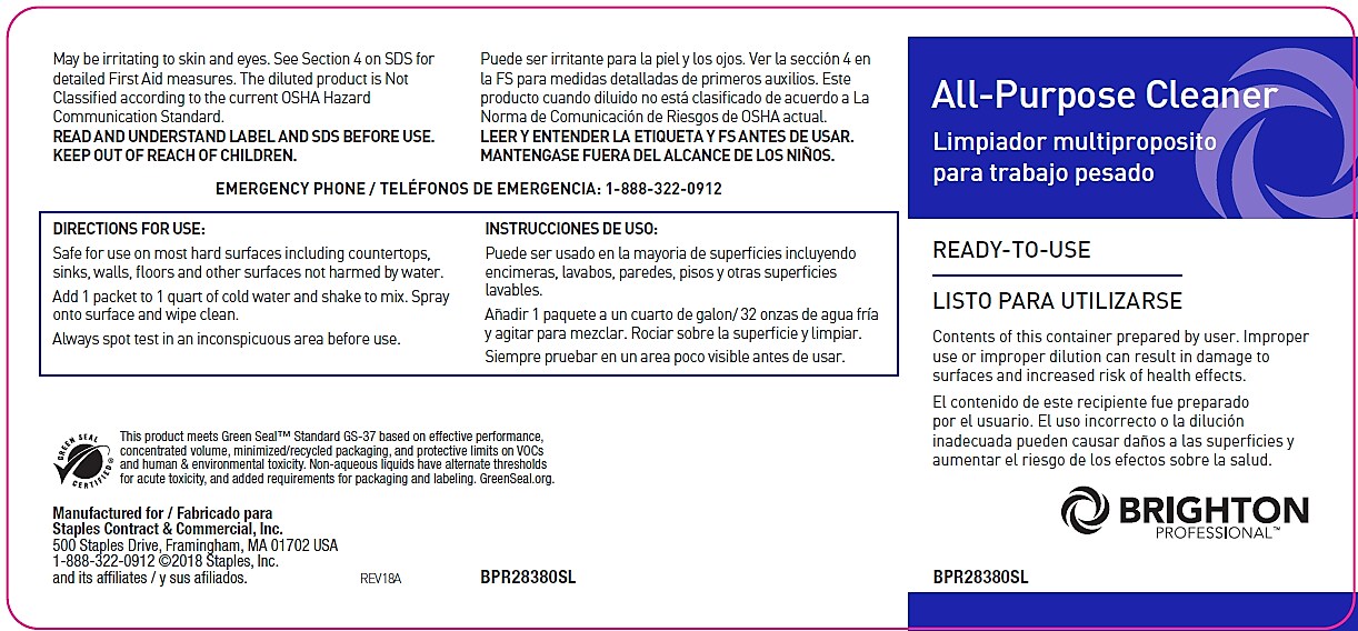 Breakdown Cleaner Label Brighton Professional™ Secondary Label For Dissolvable Portion Packets ...
